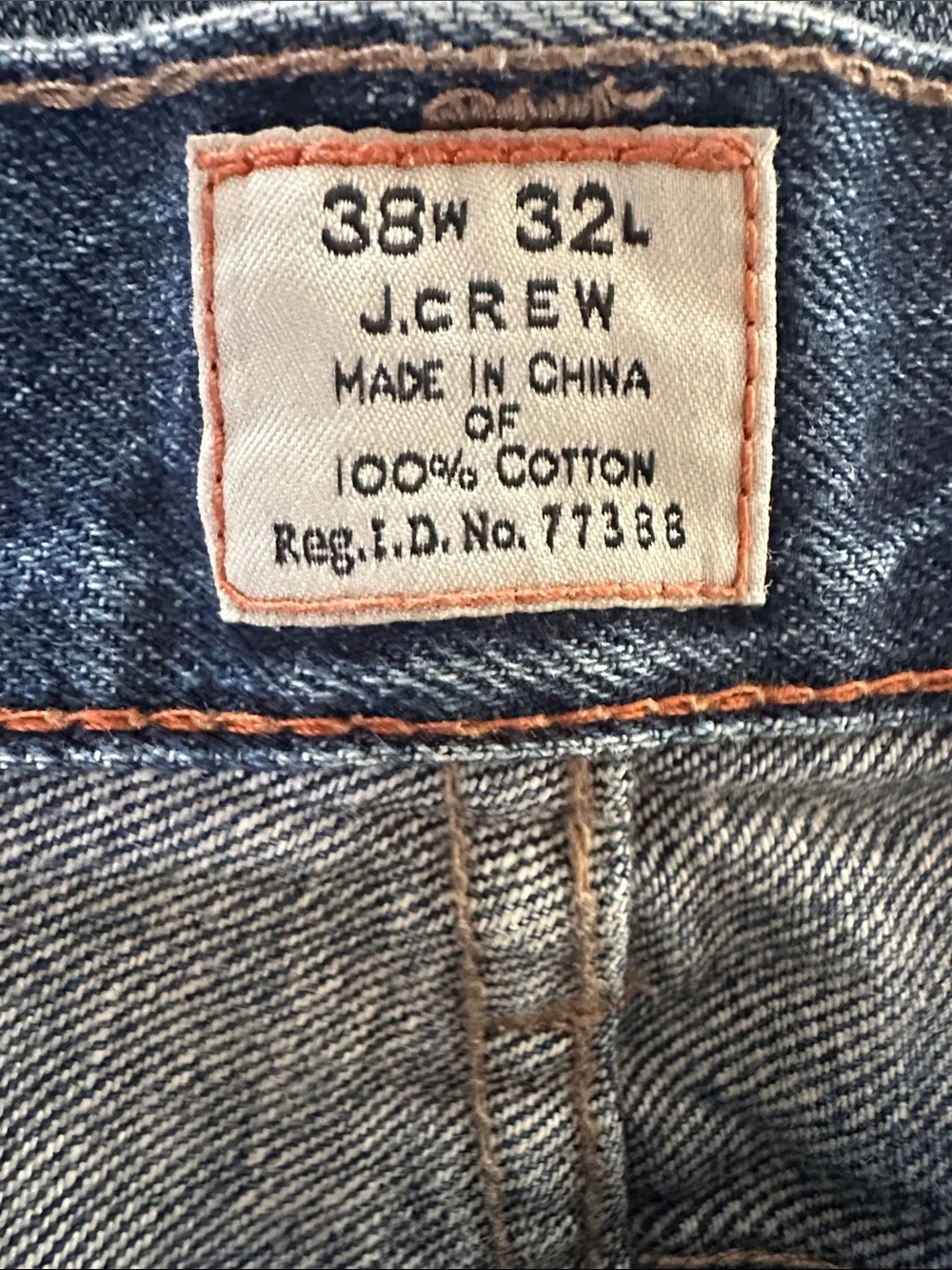 👖J. CREW men’s jeans vintage slim size 28 waist 32 long 38x32 denim